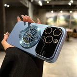 Decompression Rotating Gyroscope Holder with Large Window case for iPhone