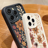 Cartoon Flowers TPU Soft Silicone Case For iPhone