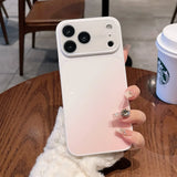 Gradient Glitter Tempered Glass Camera Protection Case For iPhone