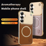 Magsafe Magnetic Leather Aromatherapy Case For Samsung