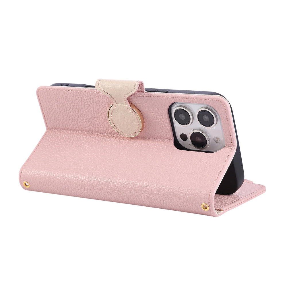 Crossbody Zipper Cards Solt Leather Wallet Case For iPhone
