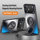 360° Rotating Ring Holder Matte Magnetic Case for iPhone
