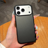 Slim Matte Luggage Striped Textured Corrugated Case For iPhone
