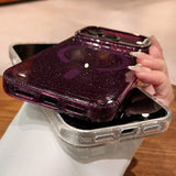 Bling Glitter Stand Holder Clear Case For iPhone
