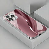 Gradient Minimalist Curve Electroplated  Case For iPhone