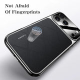 Frame Leather Shockproof Bumper Plating Case For iPhone
