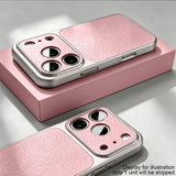 Burgundy Faux Leather Matte Shockproof  Case For iPhone