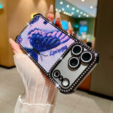 Plating Glitter Butterfly Rhinestone Diamond Case For iPhone