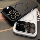 Luxury Camera Large Window Magnetic Case for iPhone