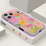 Cute Cartoon Flower Pattern Lanyard Case For iPhone