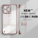 Luxury Plated Transparent Slim Frameless Case For iPhone