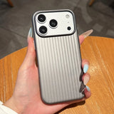 Slim Matte Luggage Striped Textured Corrugated Case For iPhone