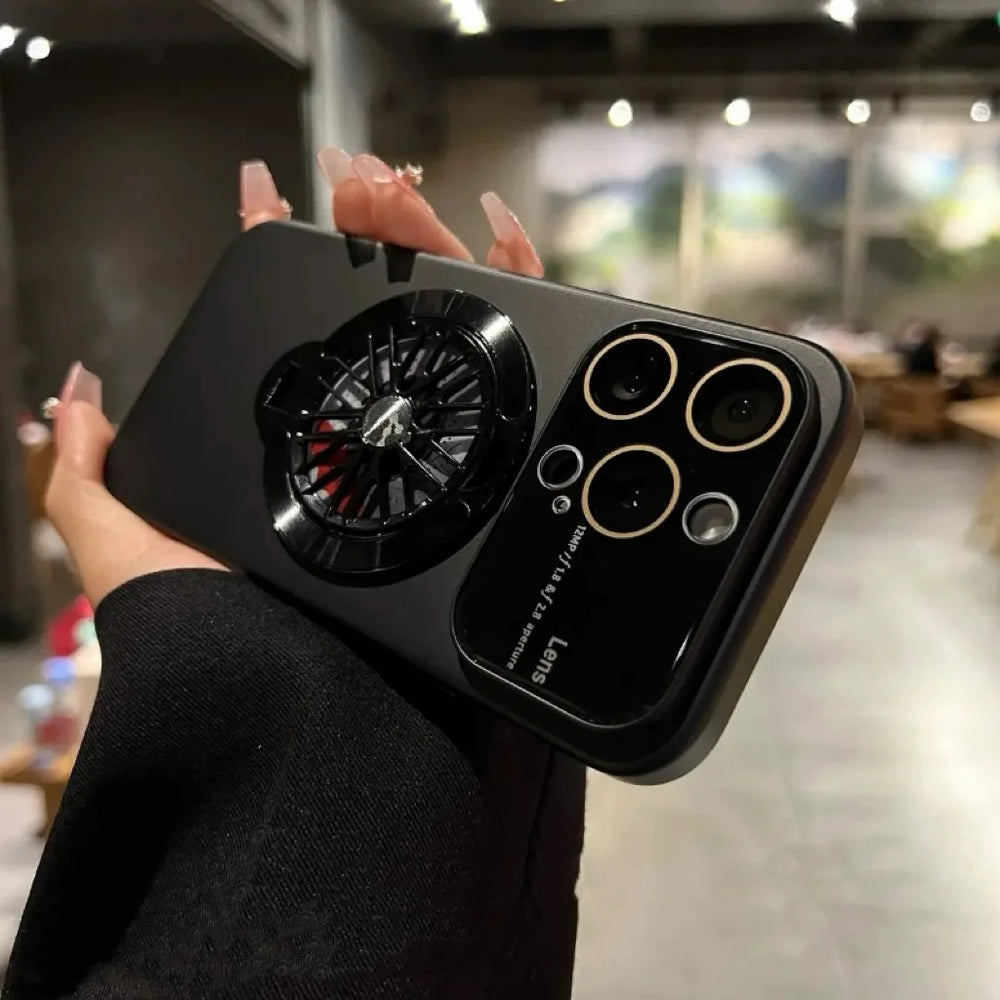 Decompression Rotating Gyroscope Holder with Large Window case for iPhone