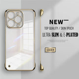 Luxury Plated Transparent Slim Frameless Case For iPhone