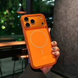 Magnetic Translucent Armor Shockproof Case For iPhone