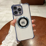 Plating Clear Magnetic Bumper Case for iPhone