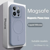 Liquid silicone soft strong magnetic case for iPhone