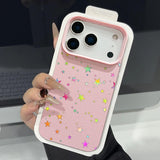 Colorful Stars Print Silicone Case For iPhone