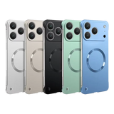 Ultra Thin PC Frameless Magnetic Metal Case For iPhone