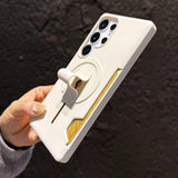 Ring Holder Card Slot Magnetic Case For Samsung