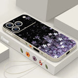 Cherry Blossom Wrist Strap Soft Case For iPhone