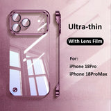 Ultra Thin Plating Clear Hard Frameless Case For iPhone