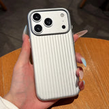 Slim Matte Luggage Striped Textured Corrugated Case For iPhone