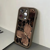 Trendy Favored Leopard Butterfly Case For iPhone
