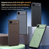 Anti-Fingerprint Magnetic Leather Shield Case For Iphone