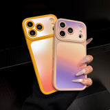 Original Gradient Matte Shockproof Liquid Silicone Case For iPhone