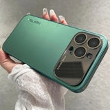 Luxury Mirror Glass Large Window Case for iPhone