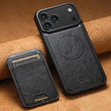 Leather Card Holder Stand Frame Case For iPhone