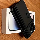 Black Stripe Pattern Shockproof Soft Case For iPhone