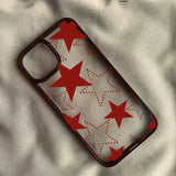 Red Star Silicone Hard Case For iPhone