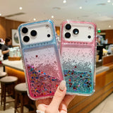 Gradient Quicksand Soft TPU+Hard Bumper Case For iPhone