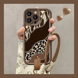 Leopard Print Lanyard Case For Samsung