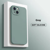 Fluff Protective Soft Liquid Silicone Case for iPhone