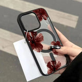 Red Lily Flower Magnetic Case for iPhone