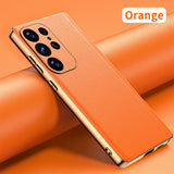 Luxury Leather Plated Edge Case for Samsung