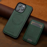 2 In 1 Detachable Pocket Magnetic Leather Case For iPhone