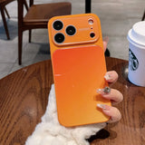 Gradient Glitter Tempered Glass Camera Protection Case For iPhone