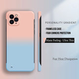 Ultra Thin Gradient Color Frameless Case For iPhone