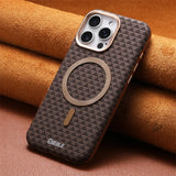 Luxury Leather Carbon Fiber Texture Case For iPhone