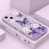 Purple Butterflies Cute Case For iPhone