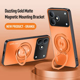360° Rotating Ring Holder Matte Magnetic Case for iPhone