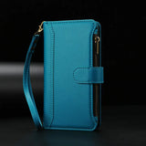 9-Card Flip Leather Zipper Wallet Case For Samsung