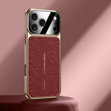 Luxurious Leather Electroplated Soft TPU Case For iPhone