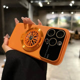 Decompression Rotating Gyroscope Holder with Large Window case for iPhone