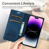 Leather Flip Wallet Magnetic Cards Holder Case for iPhone