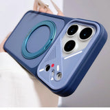 Luxury Matte Soft Frame Bracket Holder Case For iPhone